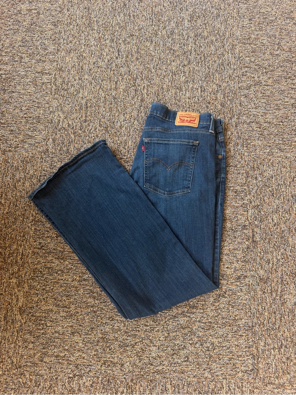 Levi's 726 Flare Women's Dark Blue Leg Jeans Size 16W 28/29 High Rise